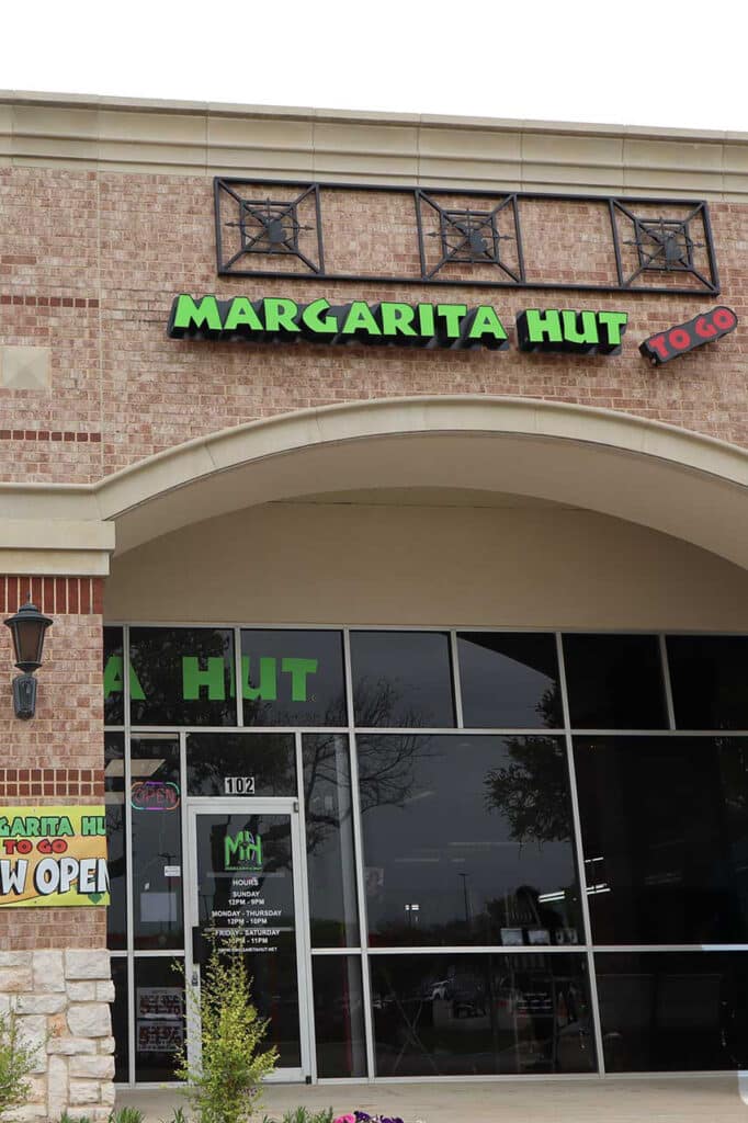 Margarita Hut Denton TX frozen margaritas bar